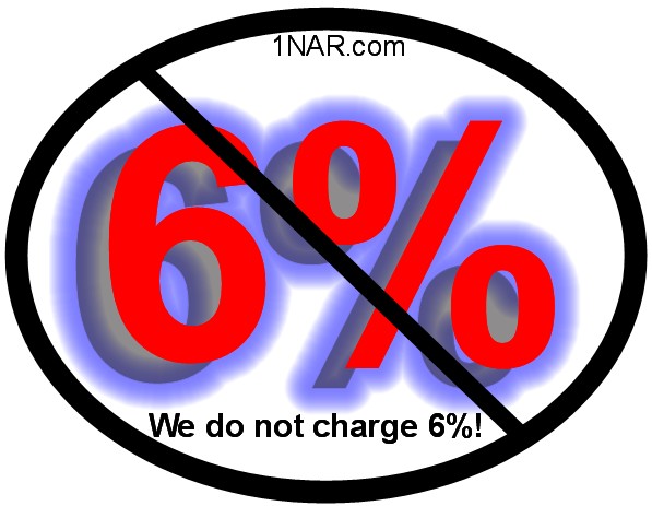 1nar.com, 6% with a line thru it and states We do not charge 6%